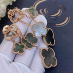 ??Loco?¡¥CLOVER EARRINGS DARK MOP 4 MOTIFS ROSE GOLD
