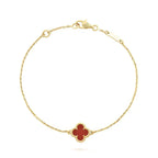 ??Loco?¡¥CLOVER  CARNELIAN SINGLE FLOWER BRACELET