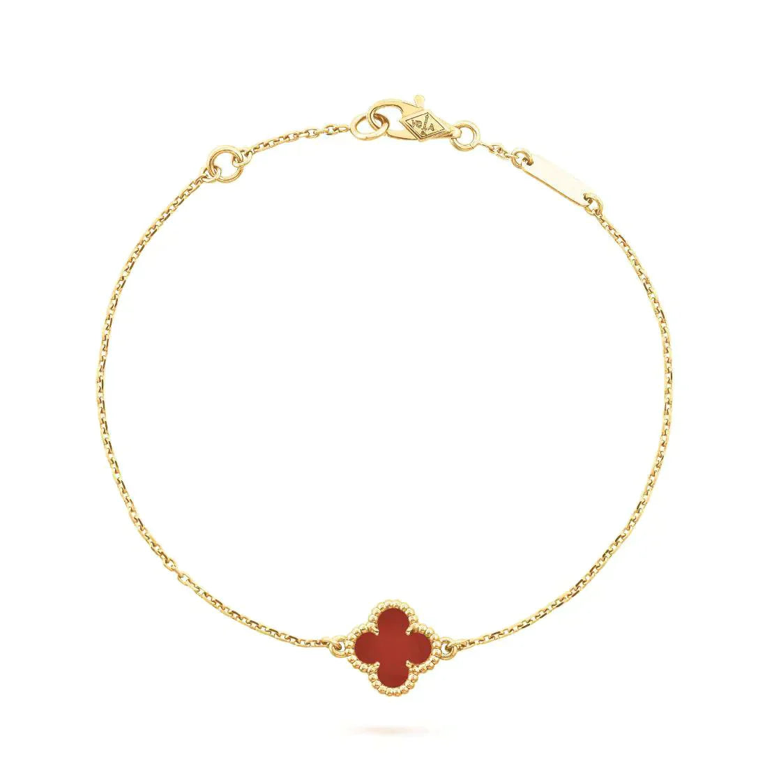 ??Loco?¡¥CLOVER  CARNELIAN SINGLE FLOWER BRACELET