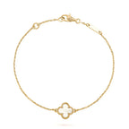 ??Loco?¡¥CLOVER WHITE MOP SINGLE FLOWER BRACELET