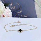 ??Loco?¡¥CLOVER ONYX SINGLE FLOWER BRACELET