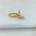 ??Loco?¡¥SWEET CLOVER WHITE MOP RING