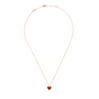 ??Loco?¡¥SWEET CLOVER CARNELIAN HEART NECKLACE
