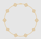 [??Loco?¡¥]CLOVER 10 MOTIFS FULL DIAMOND NECKLACE