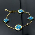 ??Loco?¡¥STAR AND SUN 4 MOTIF BLUE BRACELET