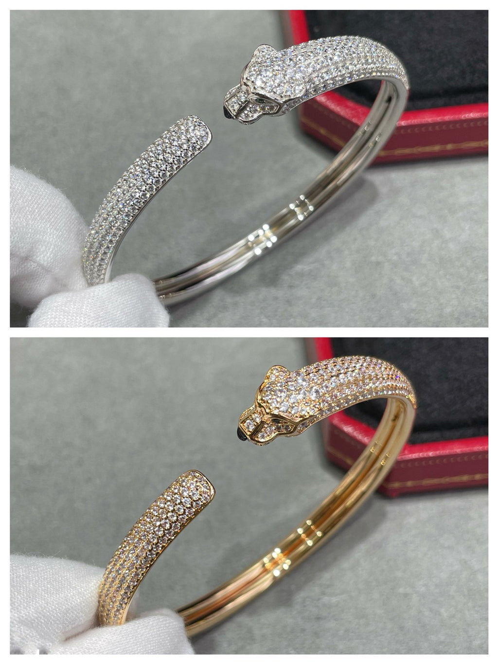 ??Loco?¡¥PANTHERE FULL DIAMOND OPEN BRACELET