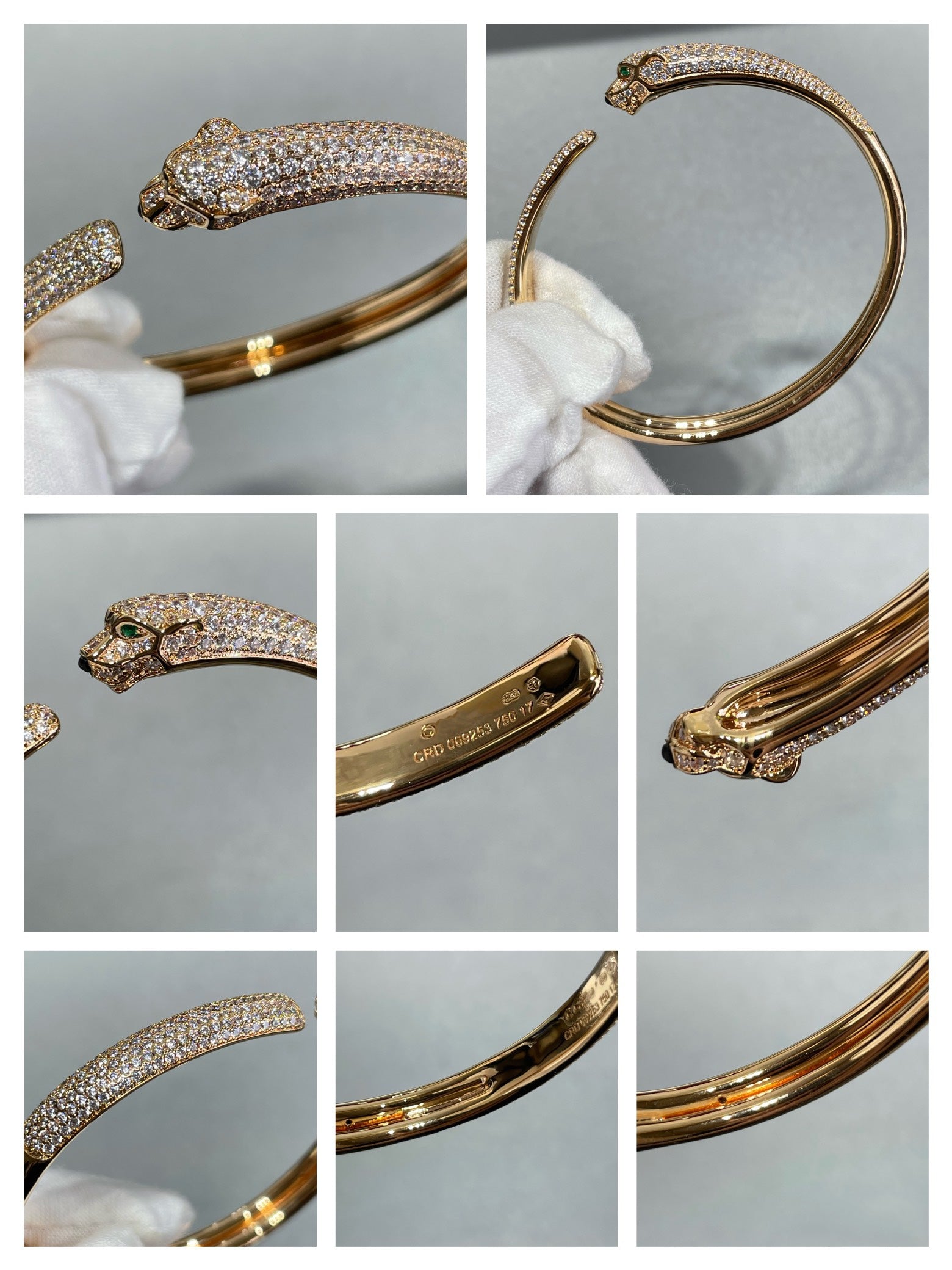 ??Loco?¡¥PANTHERE FULL DIAMOND OPEN BRACELET