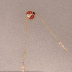 ??Loco?¡¥LUCKY SPRING 1 MOTIF PINK GOLD BRACELET