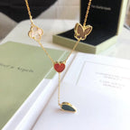 ??Loco?¡¥LUCKY SPRING 4 MOTIFS ROSE GOLD NECKLACE