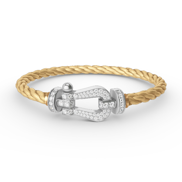 ??Loco?¡¥FORCE LARGE HORSESHOE FULL DIAMOND BRACELET SILVER
