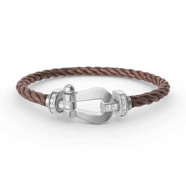 ??Loco?¡¥FORCE LARGE HORSESHOE HALF DIAMOND BRACELET SILVER