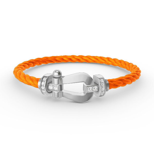 ??Loco?¡¥FORCE LARGE HORSESHOE HALF DIAMOND BRACELET SILVER