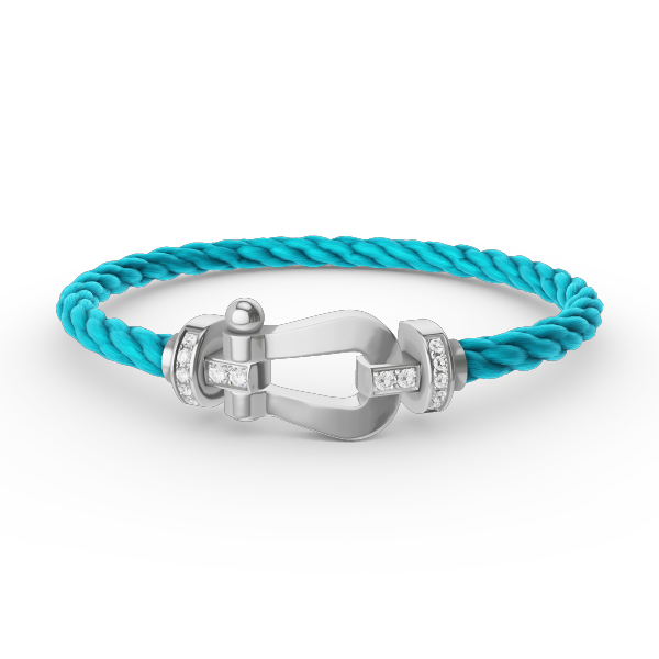 ??Loco?¡¥FORCE LARGE HORSESHOE HALF DIAMOND BRACELET SILVER