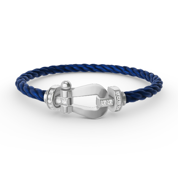??Loco?¡¥FORCE LARGE HORSESHOE HALF DIAMOND BRACELET SILVER