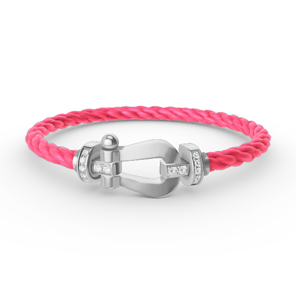 ??Loco?¡¥FORCE LARGE HORSESHOE HALF DIAMOND BRACELET SILVER