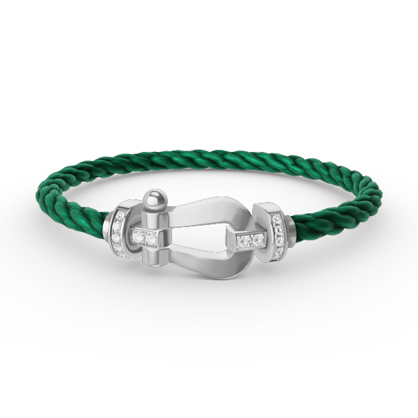 ??Loco?¡¥FORCE LARGE HORSESHOE HALF DIAMOND BRACELET SILVER