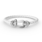 ??Loco?¡¥FORCE LARGE HORSESHOE HALF DIAMOND BRACELET SILVER