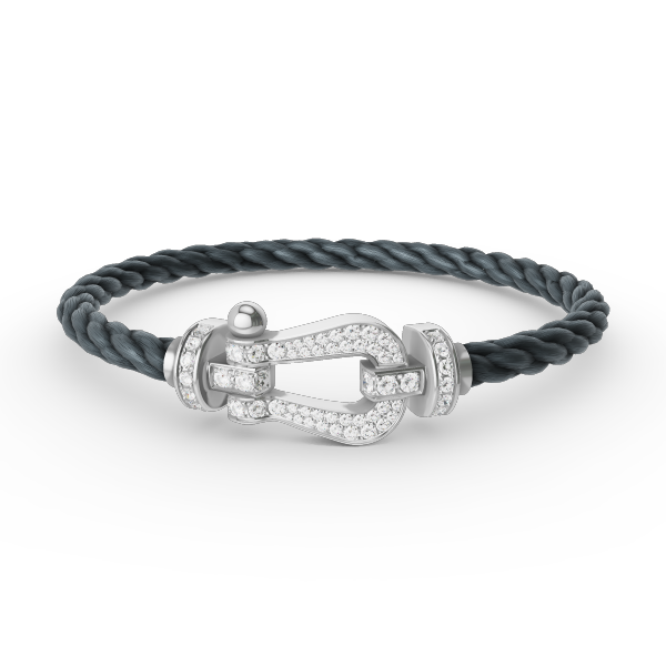 ??Loco?¡¥FORCE LARGE HORSESHOE FULL DIAMOND BRACELET SILVER
