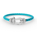 ??Loco?¡¥FORCE LARGE HORSESHOE FULL DIAMOND BRACELET SILVER