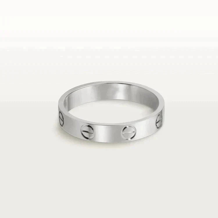 ??Loco?¡¥LOVE RING 4MM 1 DIAMOND SILVER