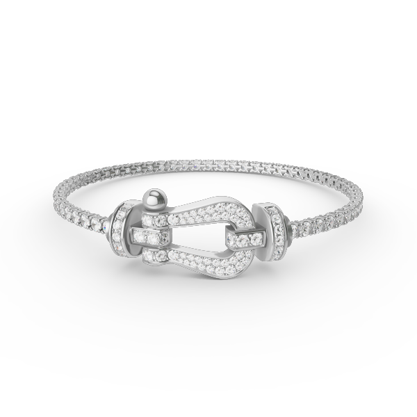??Loco?¡¥FORCE  LARGE HORSESHOE FULL DIAMOND TENNIS BRACELET